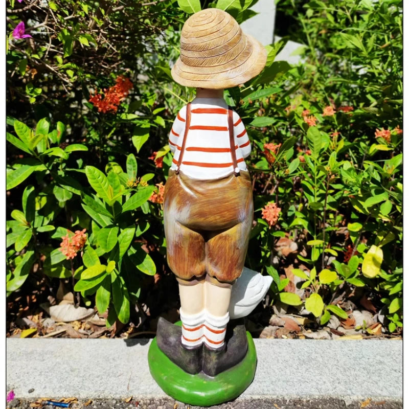 Rustic Resin Garden Statue