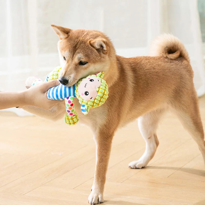 Plush Squeaky Dog Toy – Interactive Chew Toy