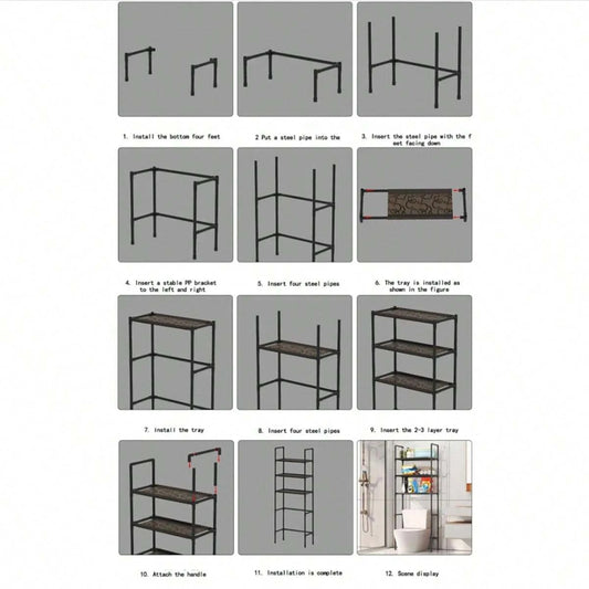 3-Tier Over Toilet Storage Rack