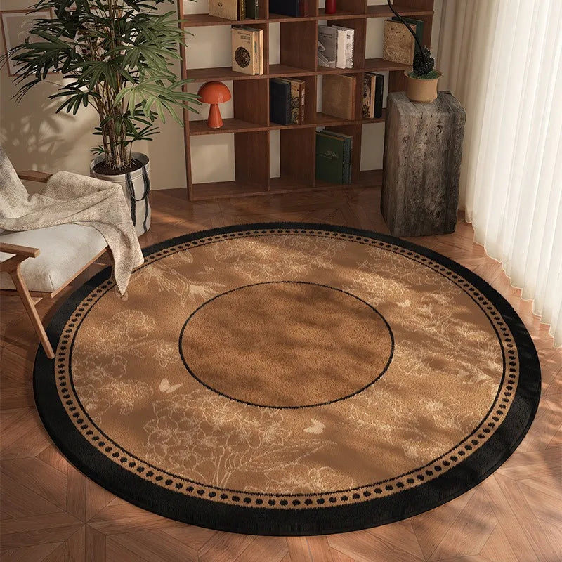 Classic Checkerboard Round Rug