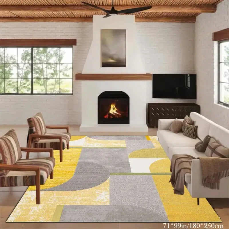 Modern Geometric Non-Slip Rug