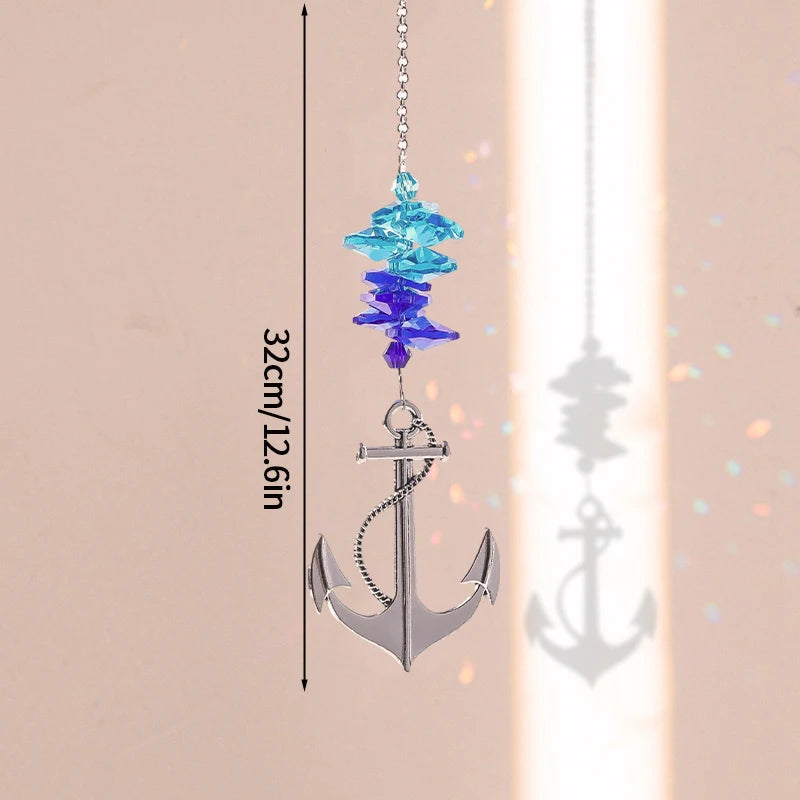 Crystal Suncatcher Wind Chime Hanging Pendant