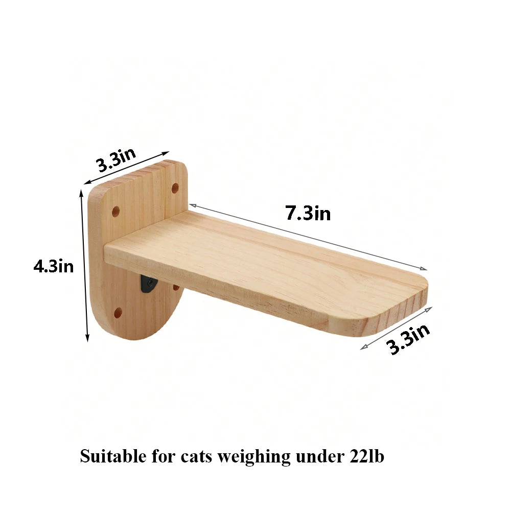 Wall Mounted Cat Climbing Shelf & Scratcher