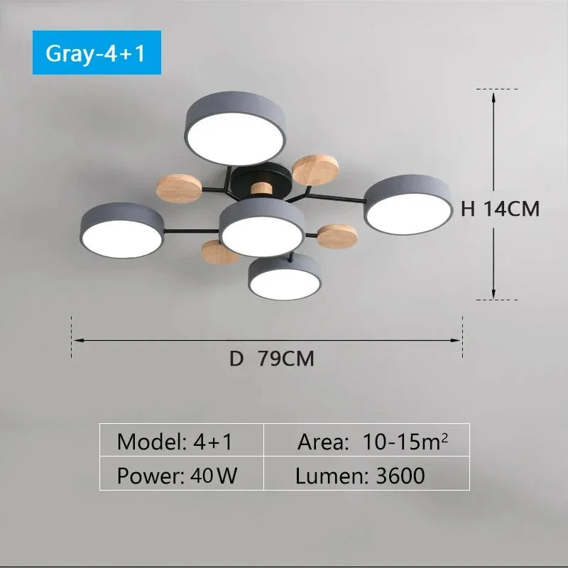 3 Colour Ceiling Light for Living Room & Bedroom