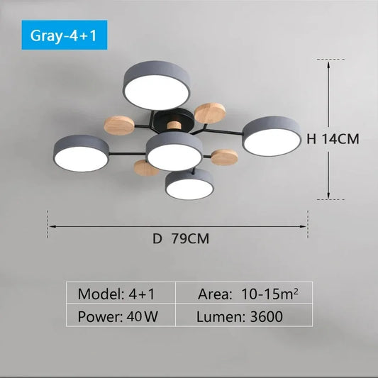 3 Colour Ceiling Light for Living Room & Bedroom