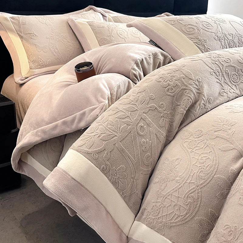 Luxury Milk Velvet Duvet Cover Set