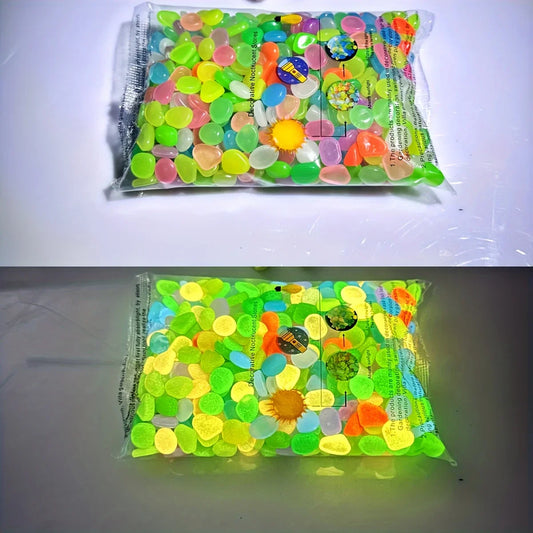100PCS Glow in the Dark Pebbles