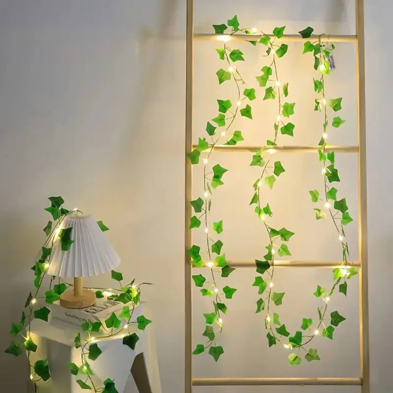 Solar LED Ivy Leaf String Lights