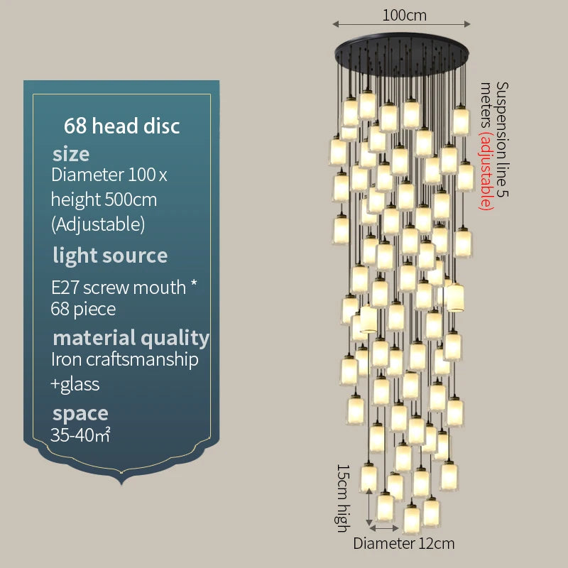 Luxury Staircase & Dining Room Ceiling Light