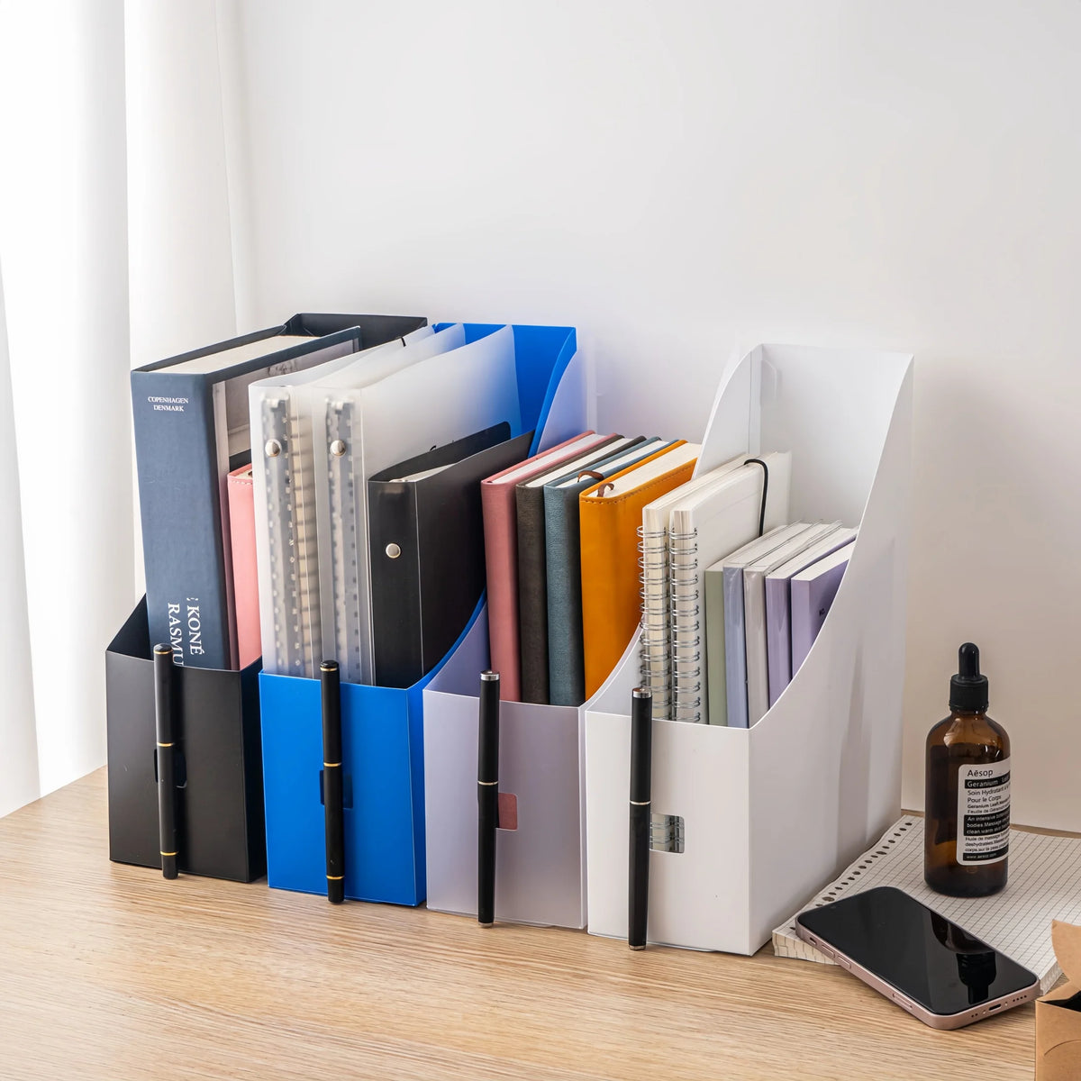 Plastic Book Organizer Storage Rack