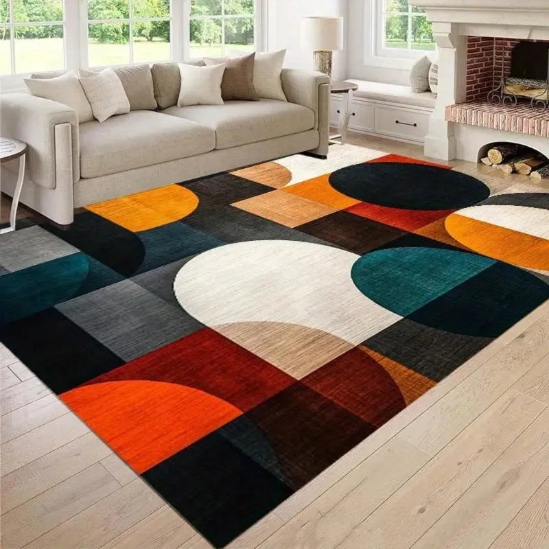 Modern Geometric Non-Slip Rug