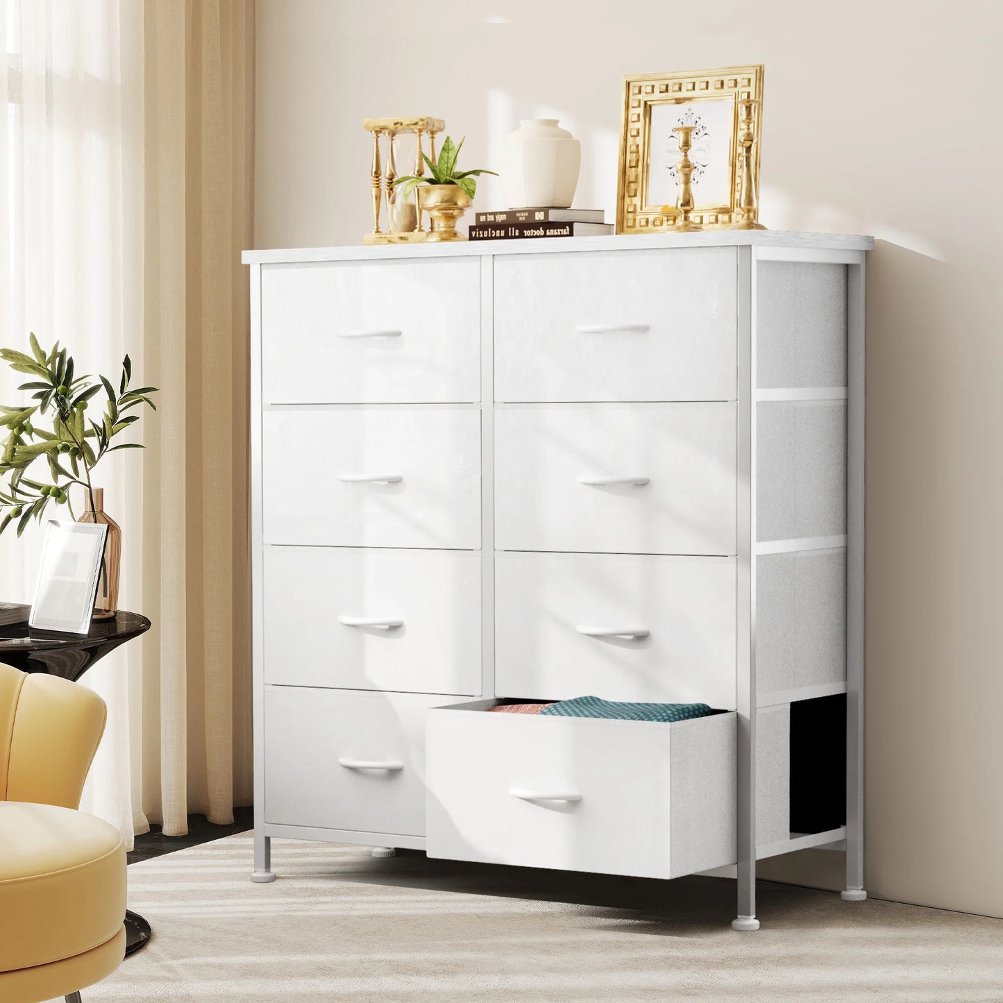 8-Drawer Fabric Dresser Storage Cabinet