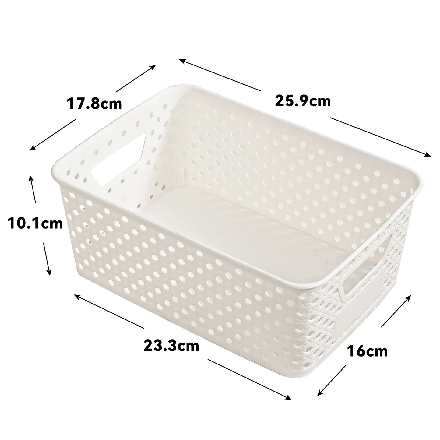 Plastic Storage Basket with Handles