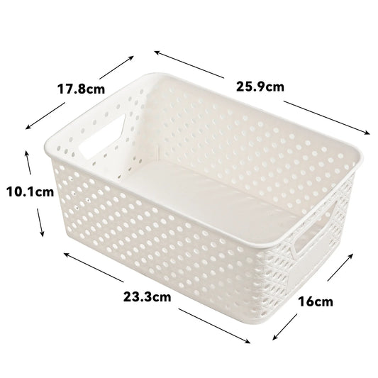 Plastic Storage Basket with Handles