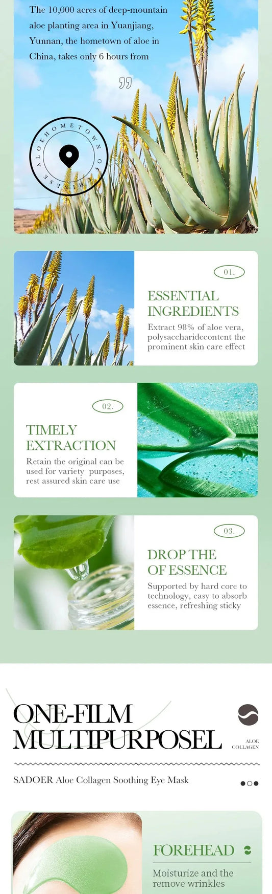 Aloe Vera Collagen Eye Patches