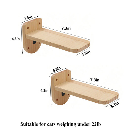 Wall Mounted Cat Climbing Shelf & Scratcher