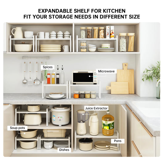 Adjustable Under Sink & Cabinet Storage Rack