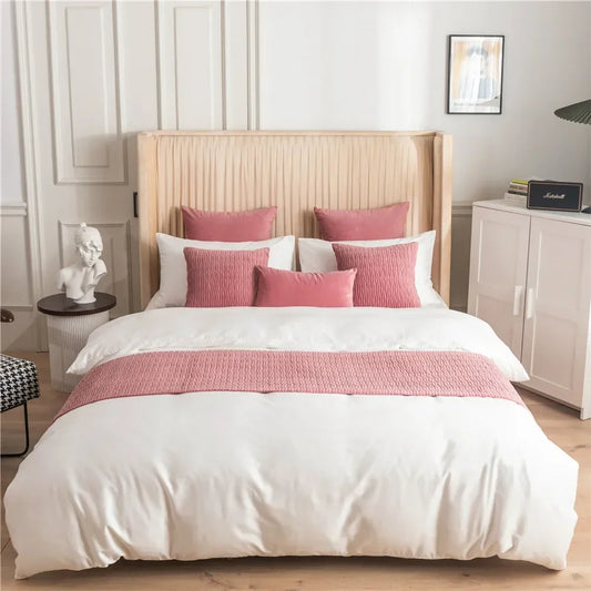 Luxury Velvet Geometric Bed Runner