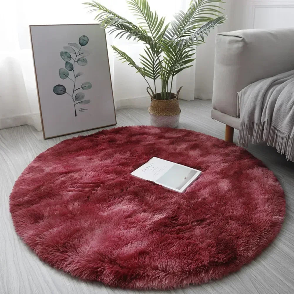 Soft Round Shaggy Rug For Kids