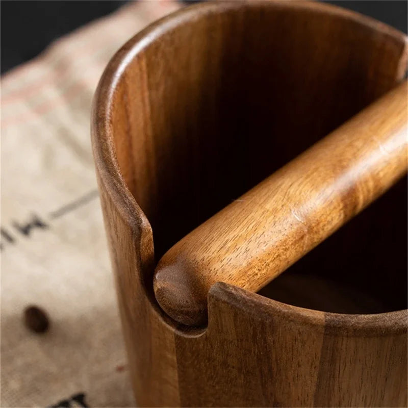 Acacia Wood Coffee Knock Box
