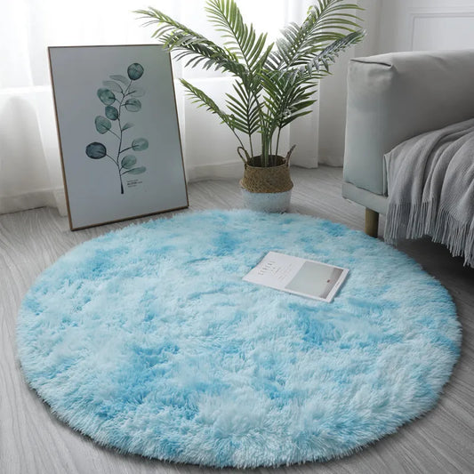 Super Soft Round Shaggy Non-Slip Rug