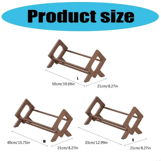 Portable Wooden Book & Magazine Organizer