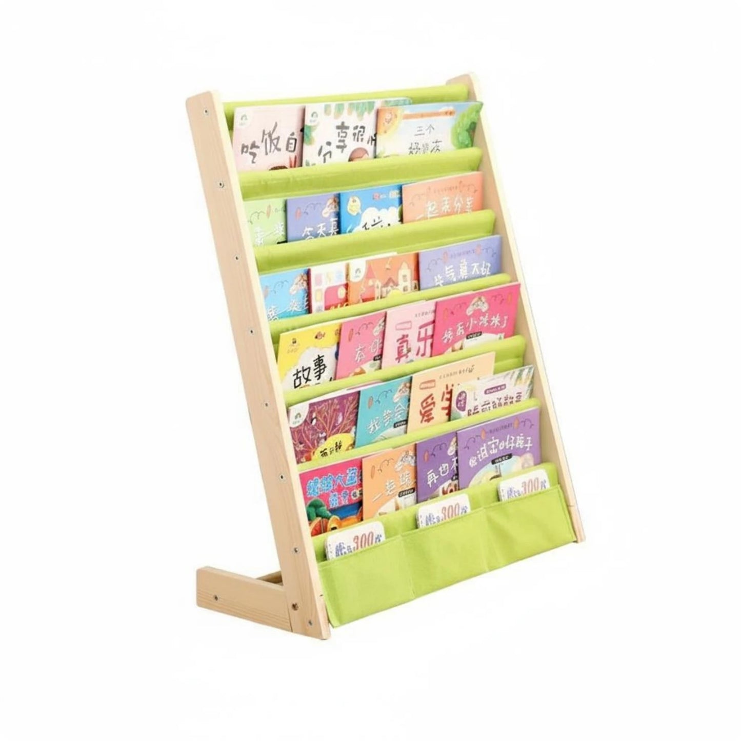 Solid Wood Kids Picture Book Rack
