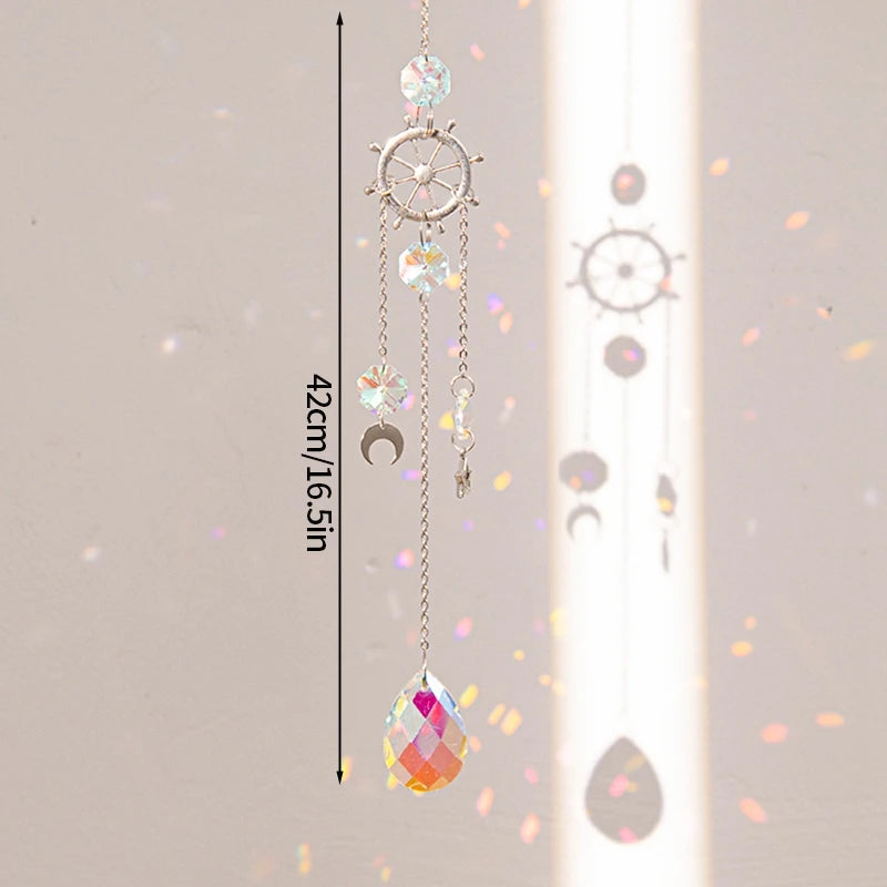 Crystal Suncatcher Wind Chime Hanging Pendant