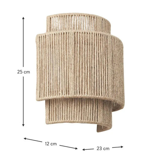 Retro Rattan Wall Lamp