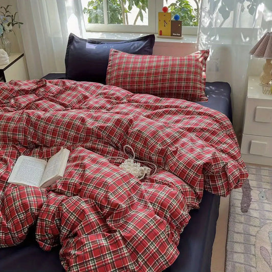 4 Piece Bedding Set with Flat Sheet
