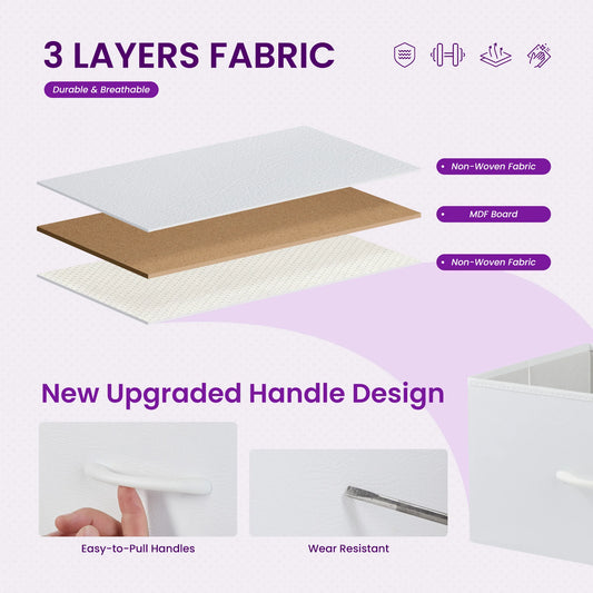 8-Drawer Fabric Dresser Storage Cabinet