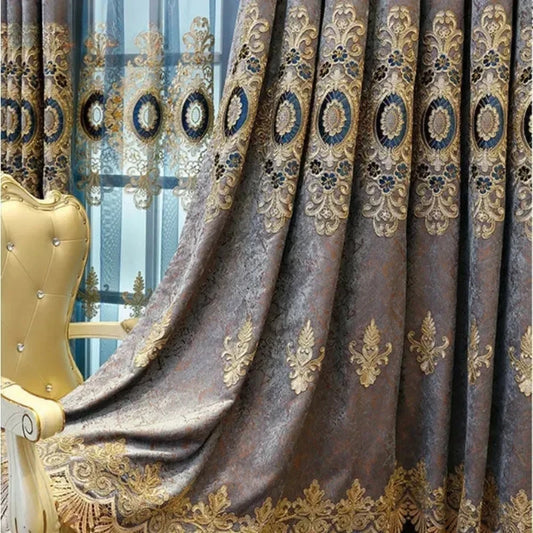 Luxury Embroidered Window Curtains