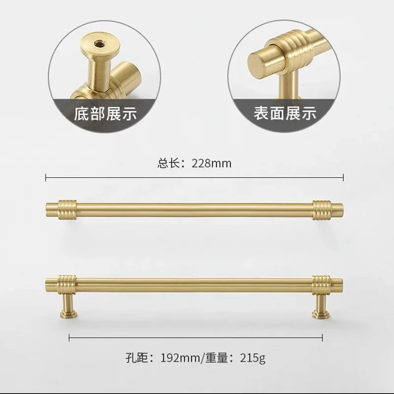 French Solid Brass Cabinet Handles
