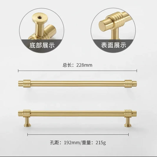 French Solid Brass Cabinet Handles