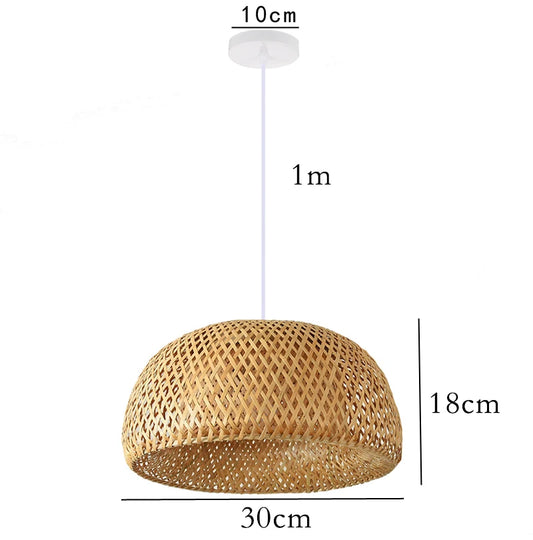 Handwoven Bamboo Pendant Light