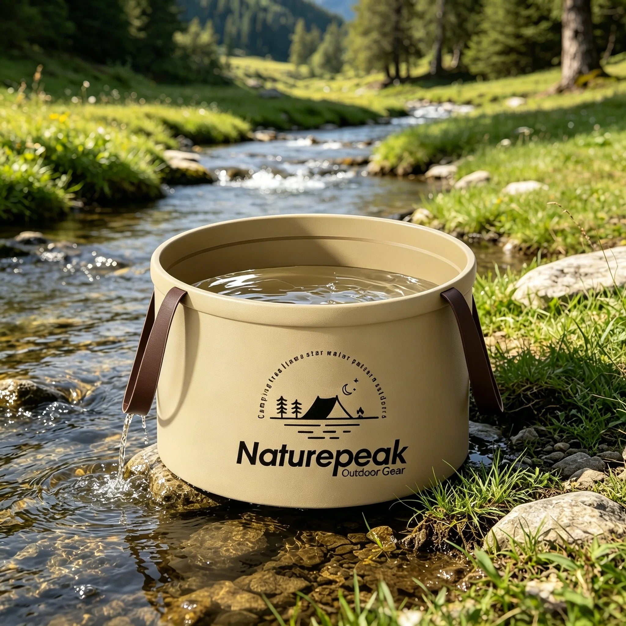 6L Collapsible Bucket with Handle for Camping & Outdoor Use
