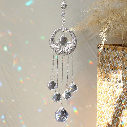 Crystal Suncatcher Wind Chime Hanging Pendant