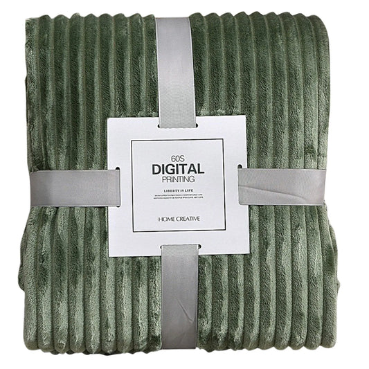 Striped Flannel Throw Blanket