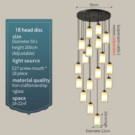 Luxury Staircase & Dining Room Ceiling Light