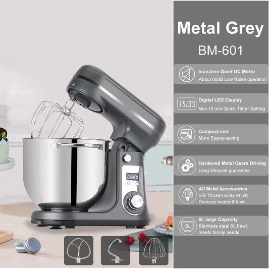 Stand Mixer 1200W with 6-Speed Control
