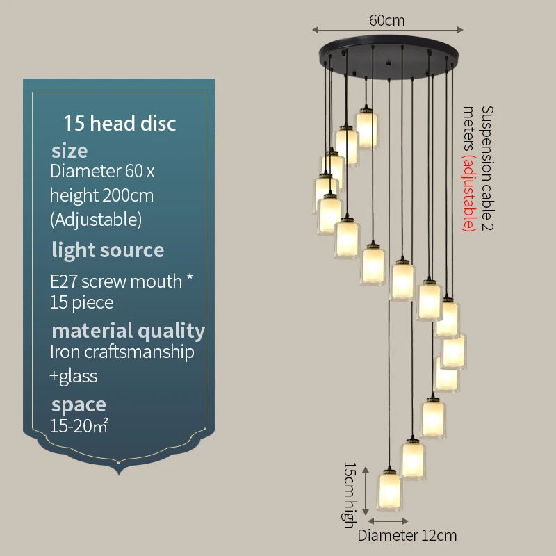 Luxury Staircase & Dining Room Ceiling Light