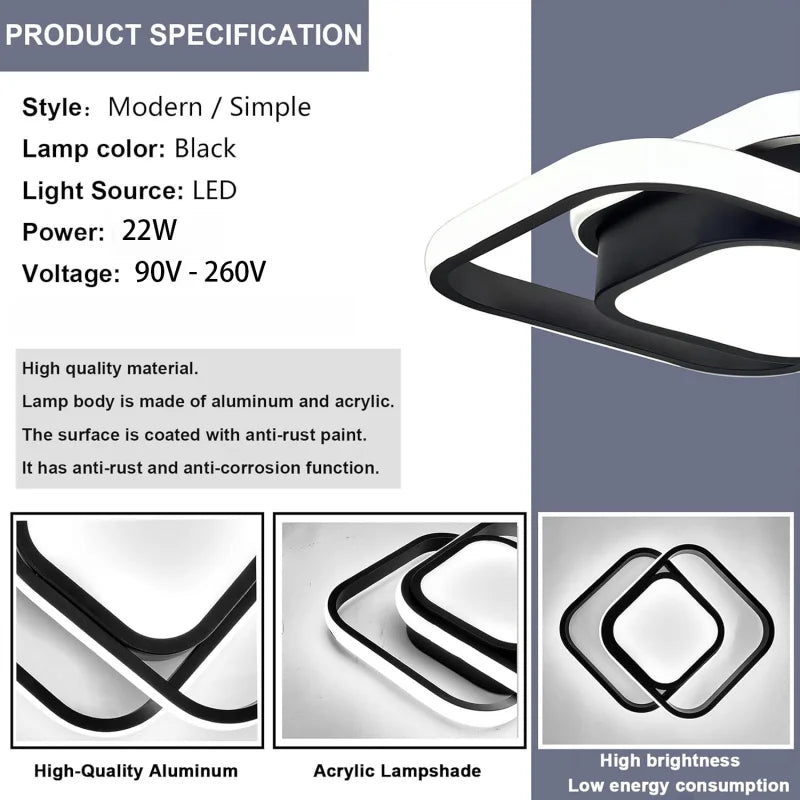 Surface Mount Light for Living Room & Hallway
