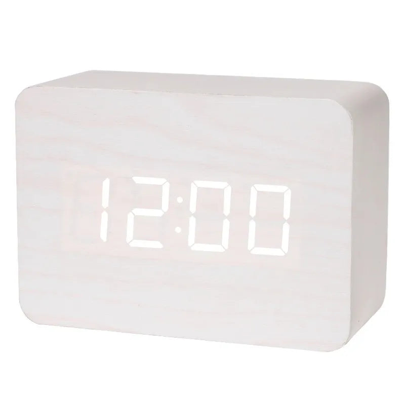 LED Wooden Digital Alarm Clock