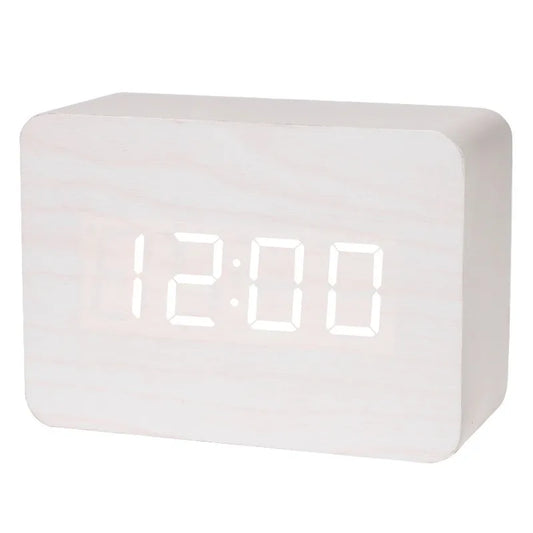 LED Wooden Digital Alarm Clock