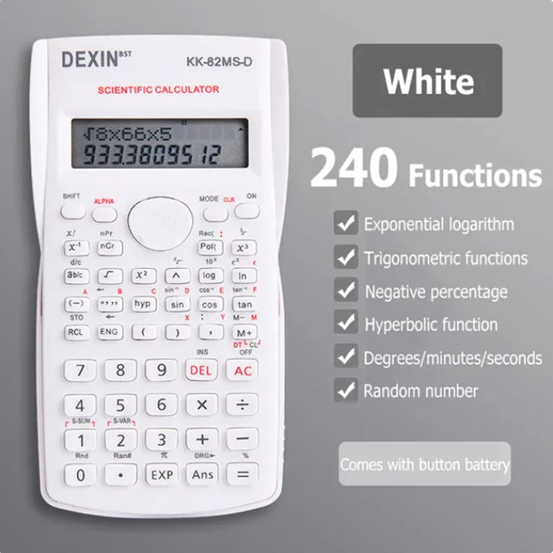 Scientific Calculator 12-Digit Dual Line Display
