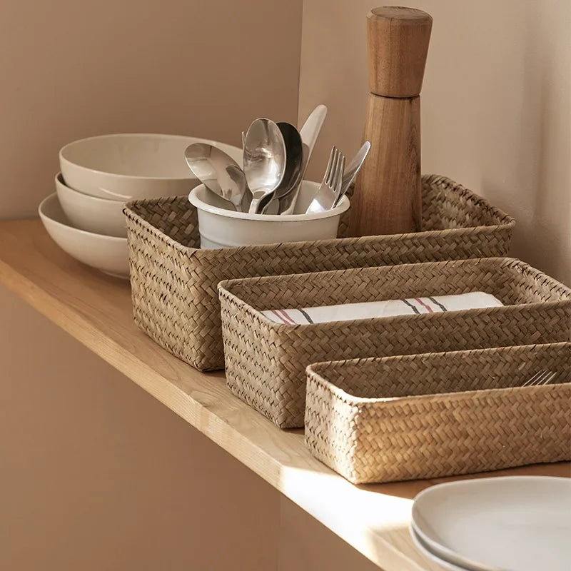 Handwoven Seagrass Storage Basket