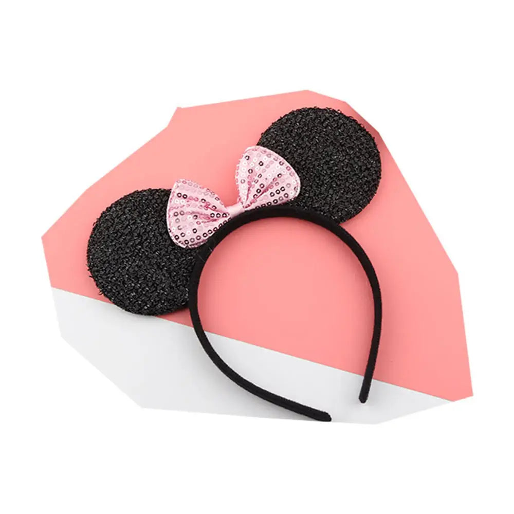 Minnie Mouse Ears Sequin Headband