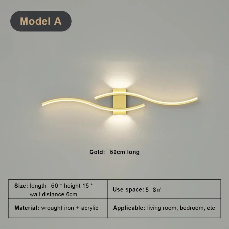 Dimmable Aluminium Wall Light for Bedroom & Living Room
