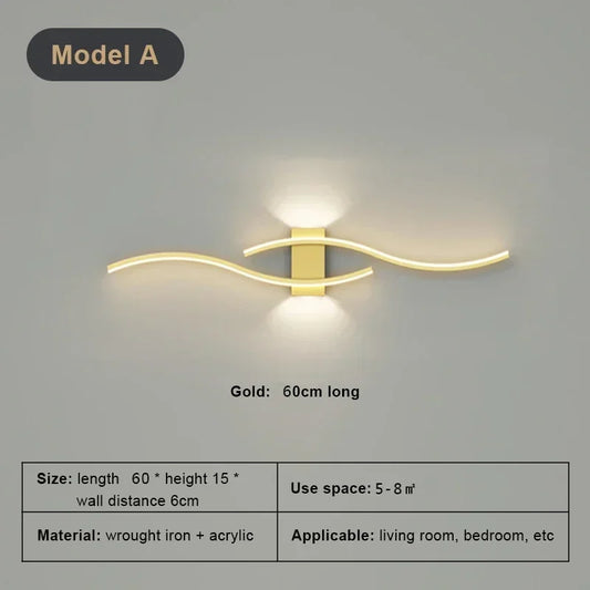 Dimmable Aluminium Wall Light for Bedroom & Living Room