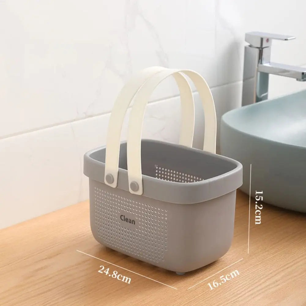 Large Capacity Plastic Storage Basket with Handle